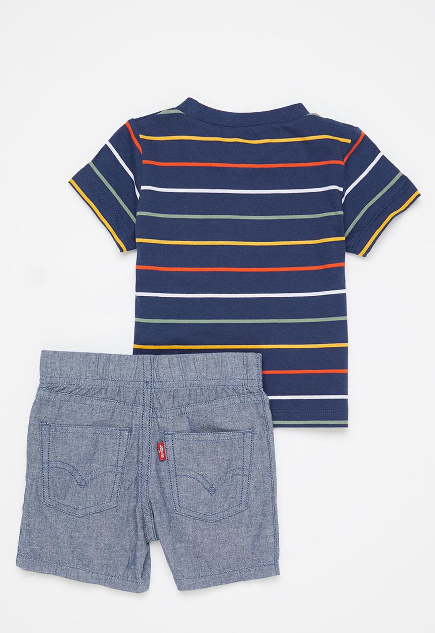 Levi’s® - Short sleeve denim short set - multi 