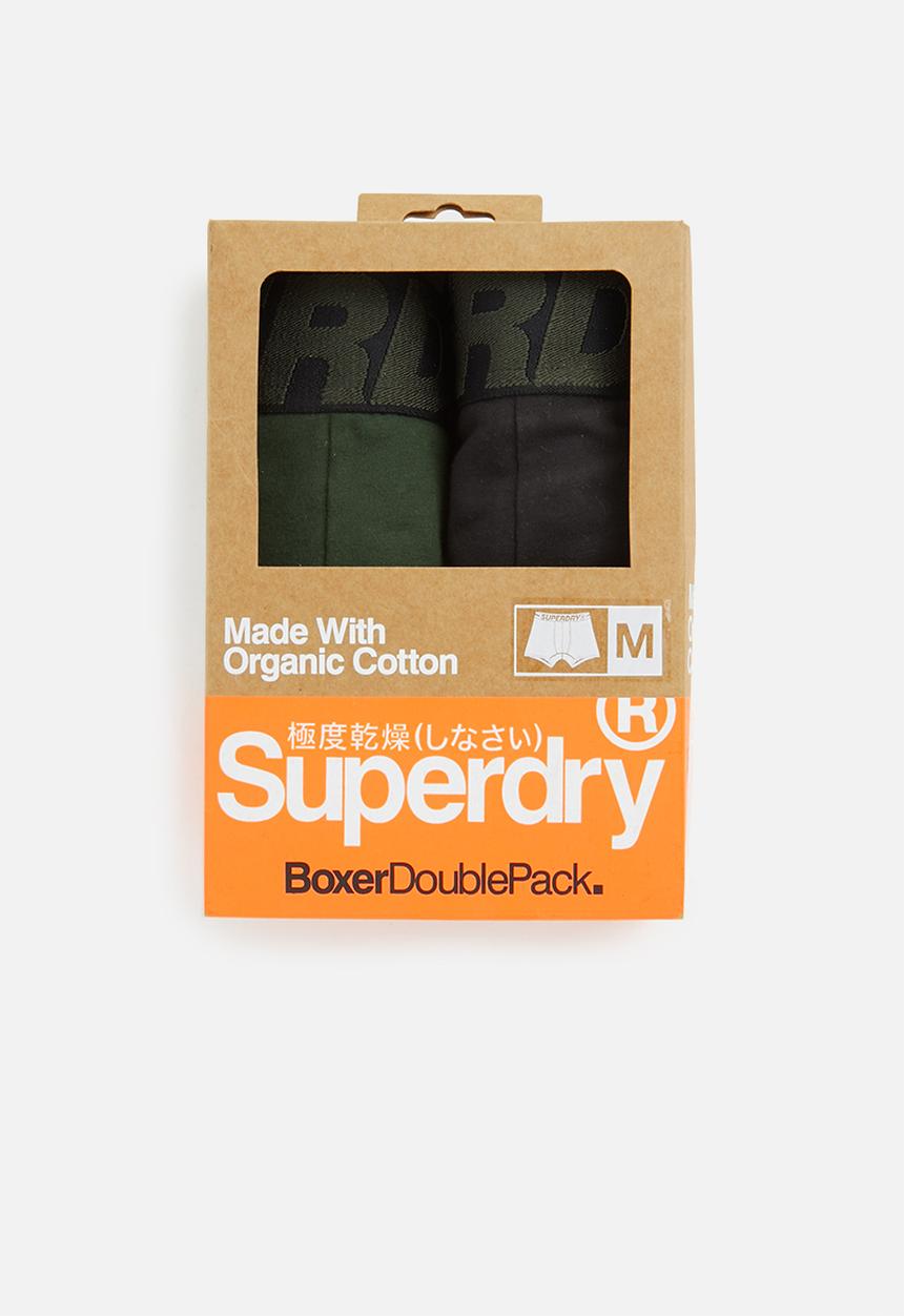 Superdry. - Boxer double pack - black & green 