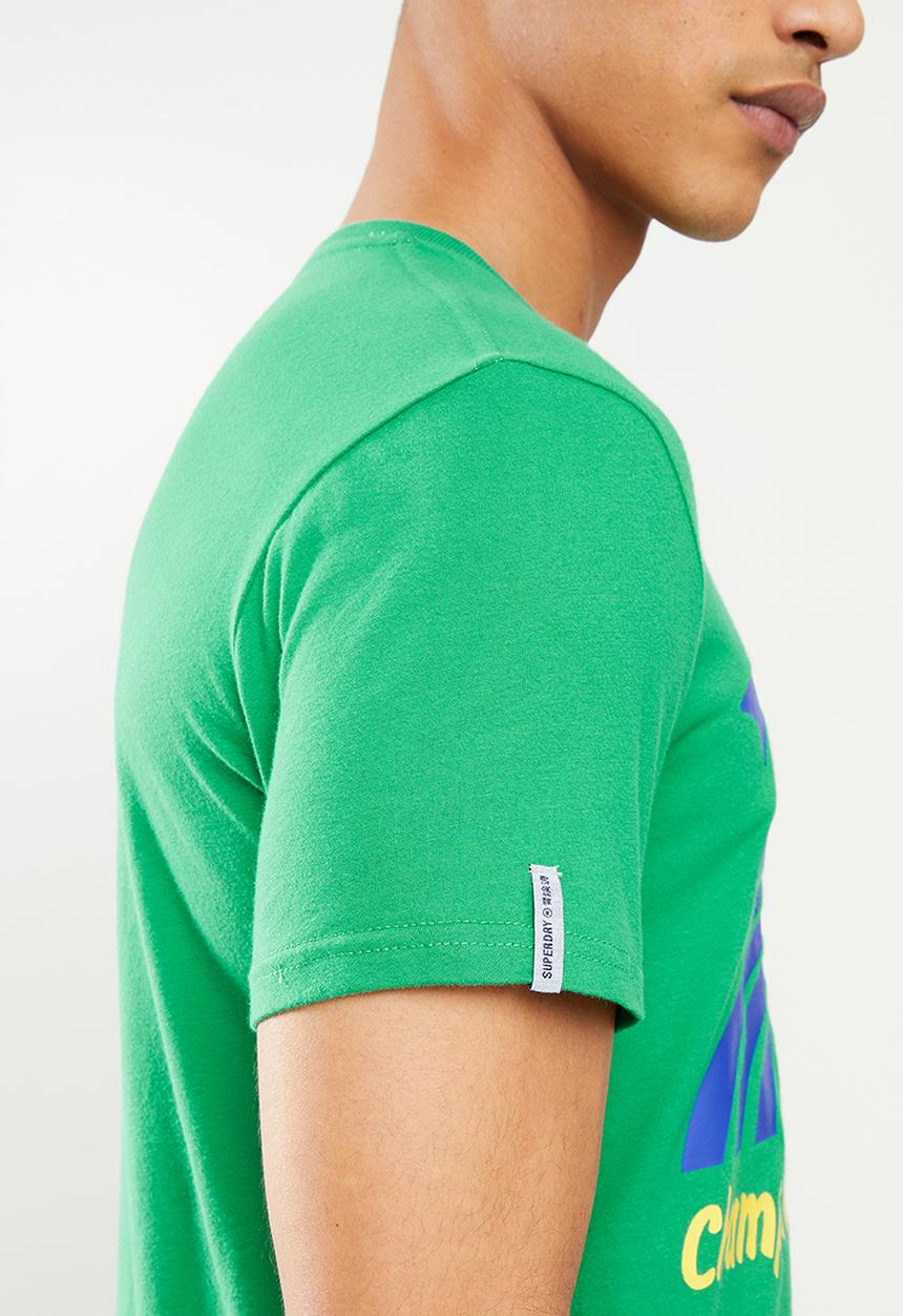 Superdry. - Collegiate graphic tee - drop kick green