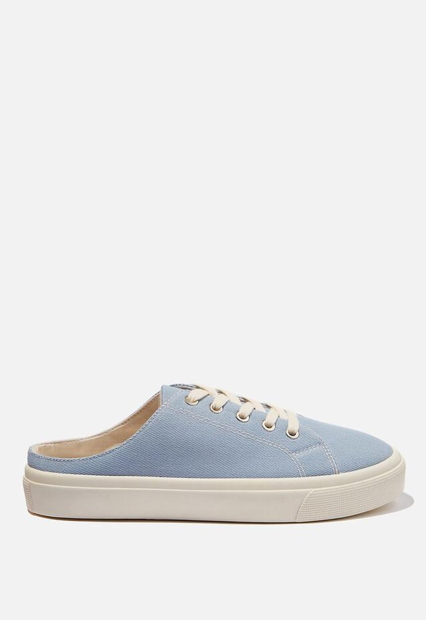 Cotton On - Asher lace up mule - pale blue denim