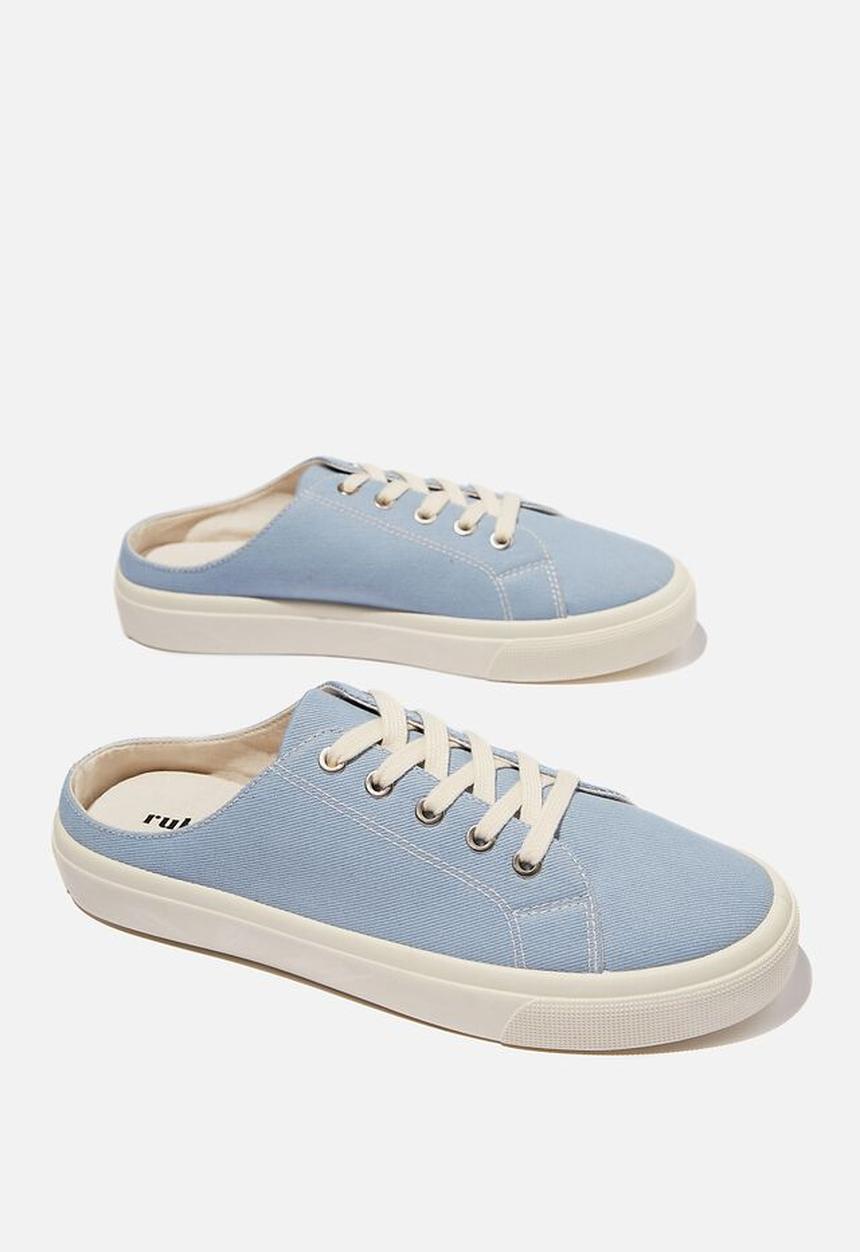 Cotton On - Asher lace up mule - pale blue denim