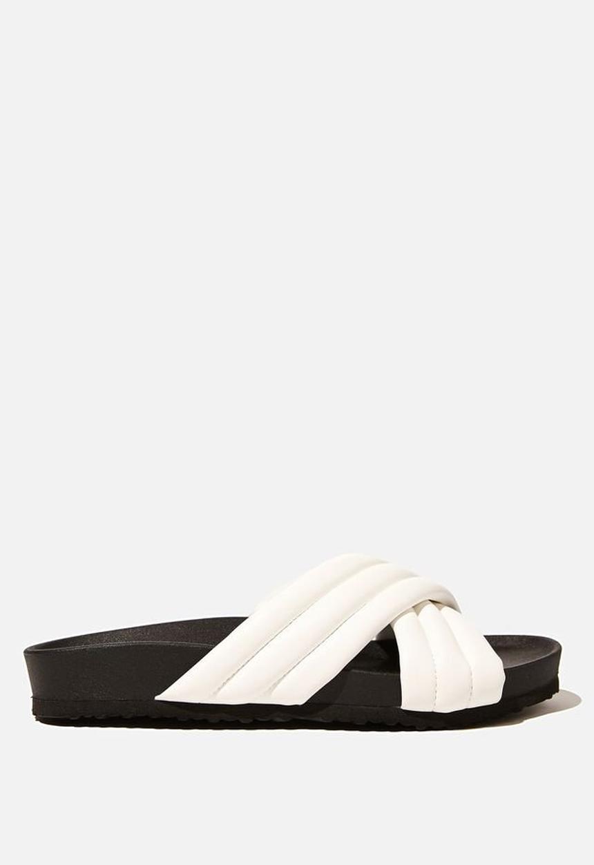 Cotton On - Cushy crossover slide - white pu