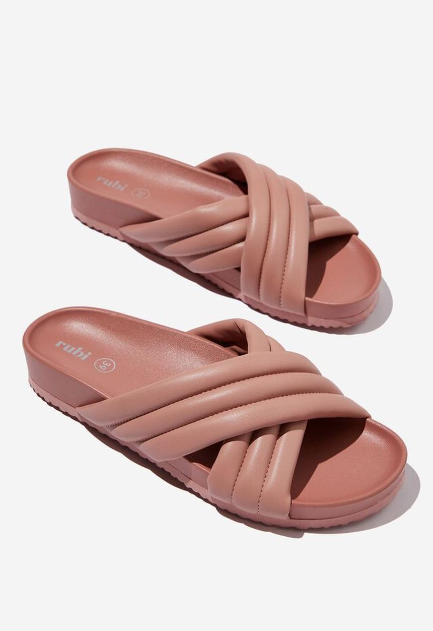 Cotton On - Cushy crossover slide - zephyr pink