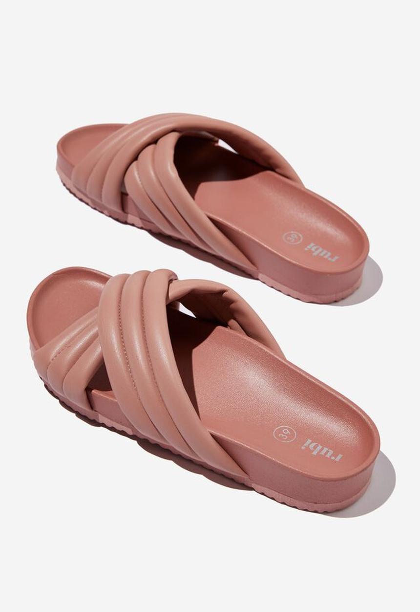 Cotton On - Cushy crossover slide - zephyr pink