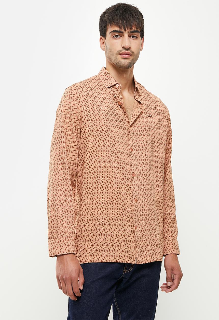 Jonathan D - Sergio boxy fit resort shirt - tawny birch
