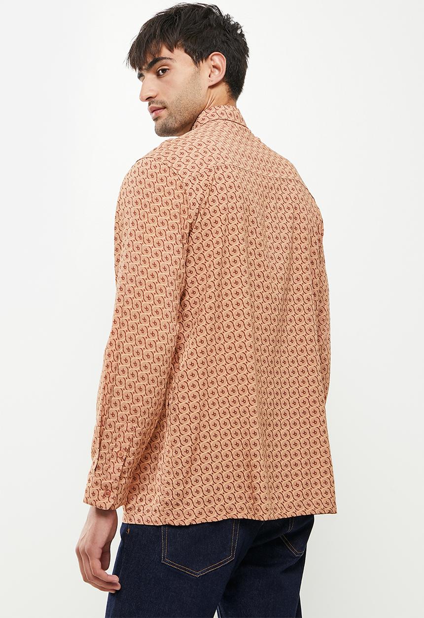 Jonathan D - Sergio boxy fit resort shirt - tawny birch