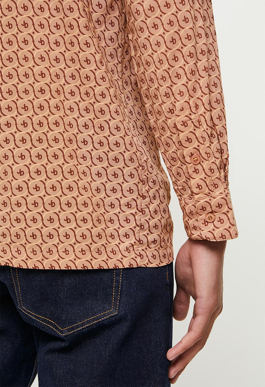 Jonathan D - Sergio boxy fit resort shirt - tawny birch