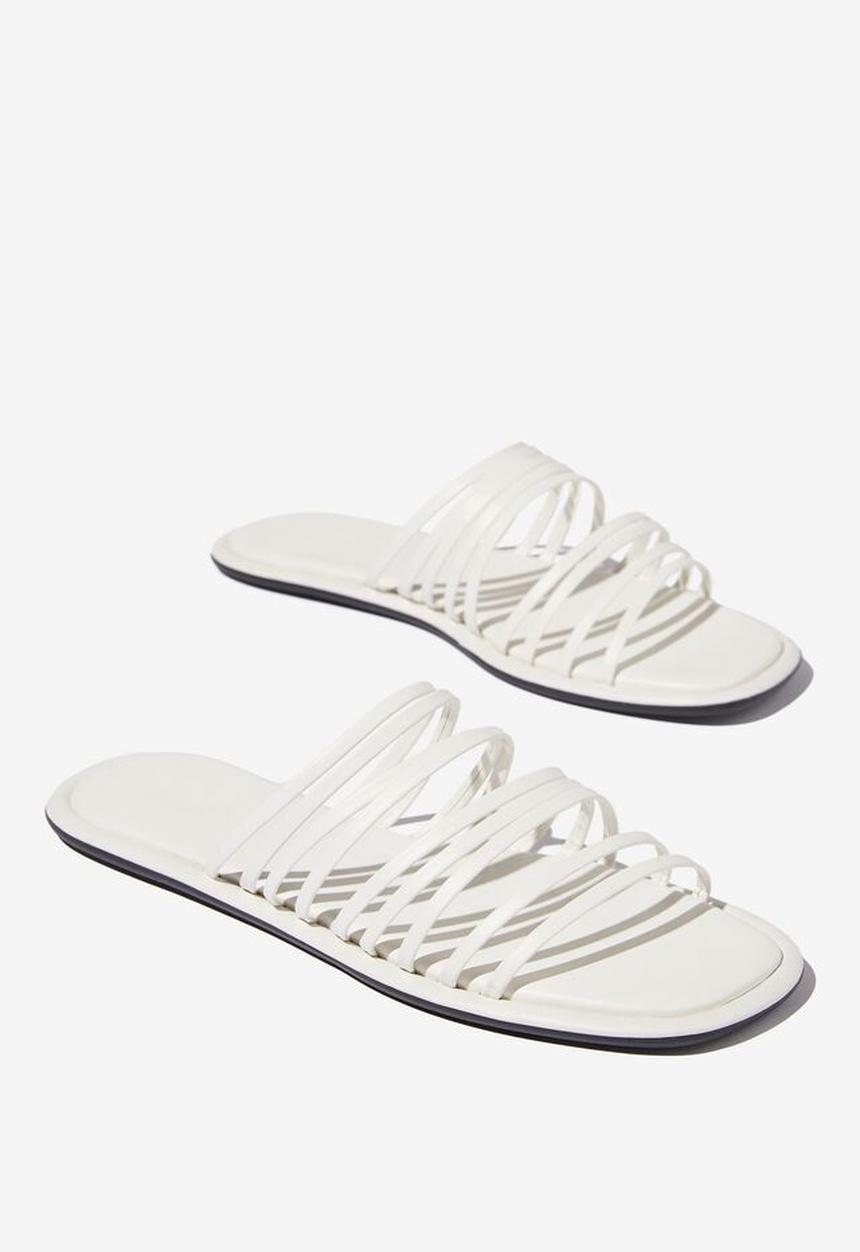 Cotton On - Ellie strappy slide - white pu