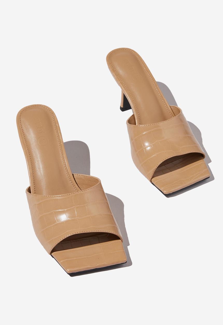 Cotton On - Elsie minimal mule - camel croc pu