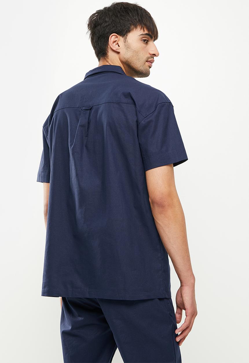 Jonathan D - Luis camp collar resort shirt - navy