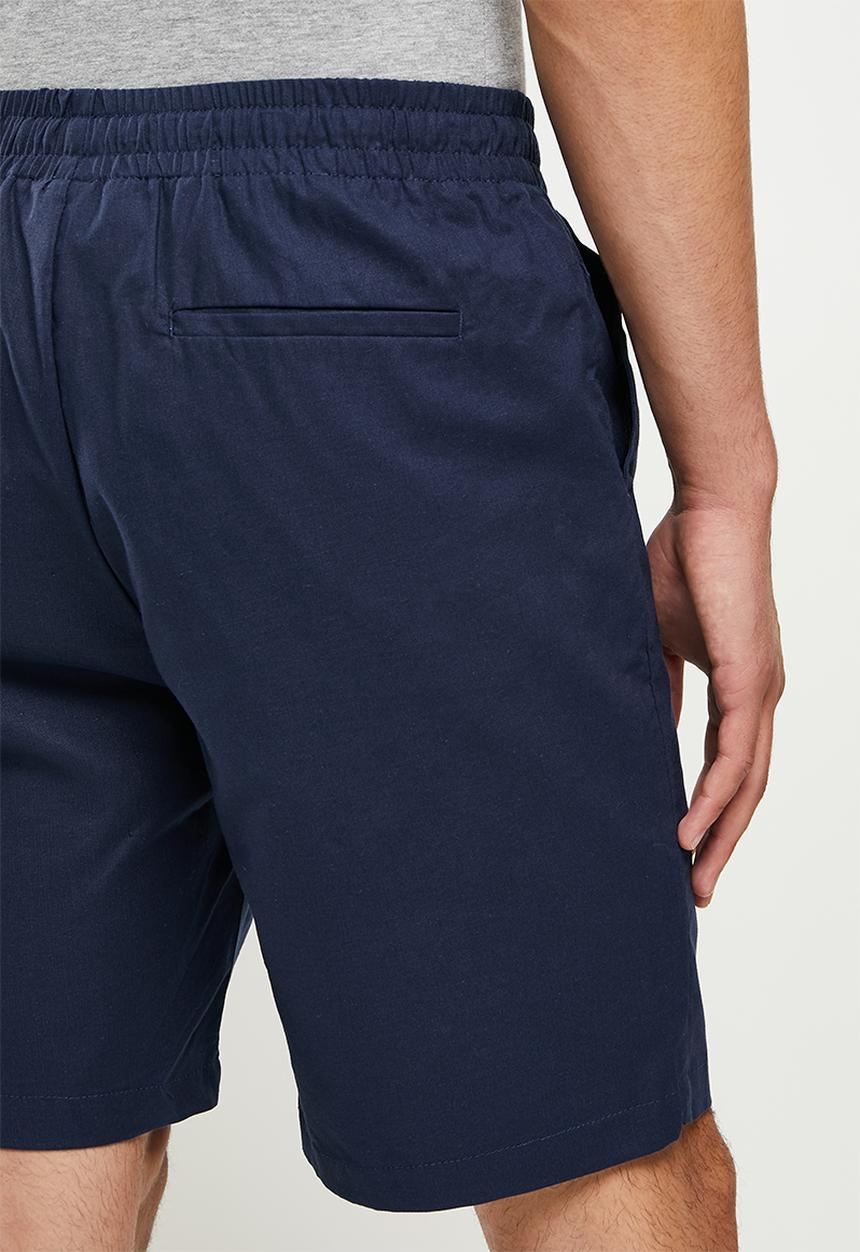 Jonathan D - Ricardo box fit linen shorts - navy
