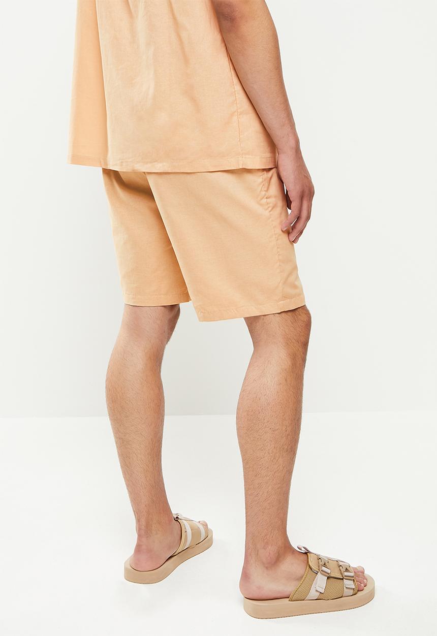 Jonathan D - Ricardo box fit linen shorts - stone