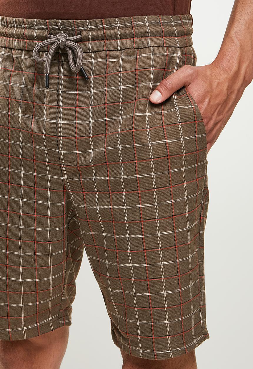 Only & Sons - Onslinus check shorts dt 1118 - brown