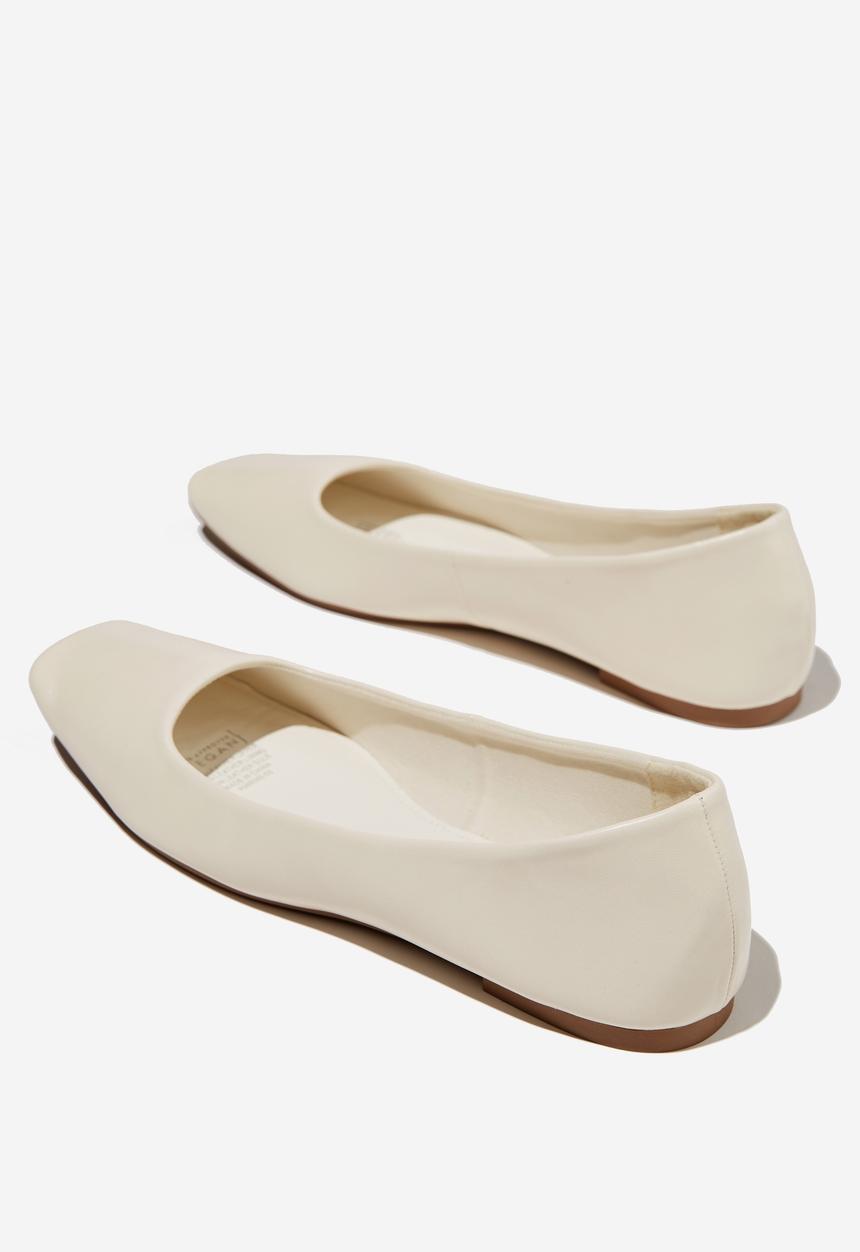 Cotton On - Square toe ballet - bone pu