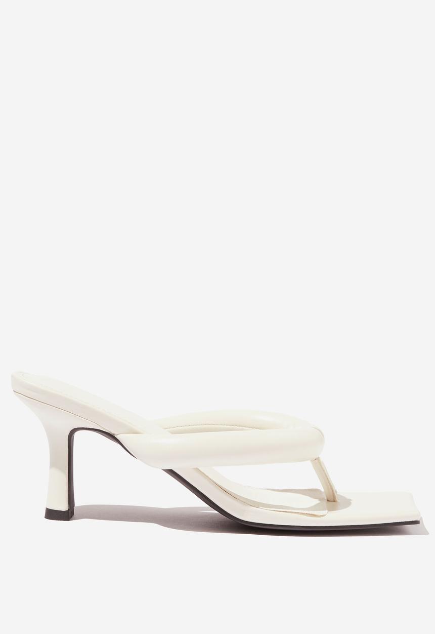 Cotton On - Luna padded flip flop  mule - ivory pu