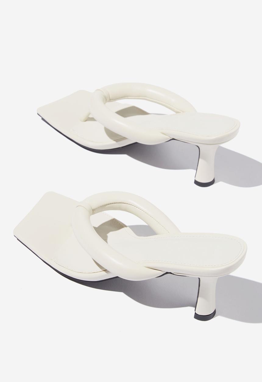 Cotton On - Luna padded flip flop  mule - ivory pu
