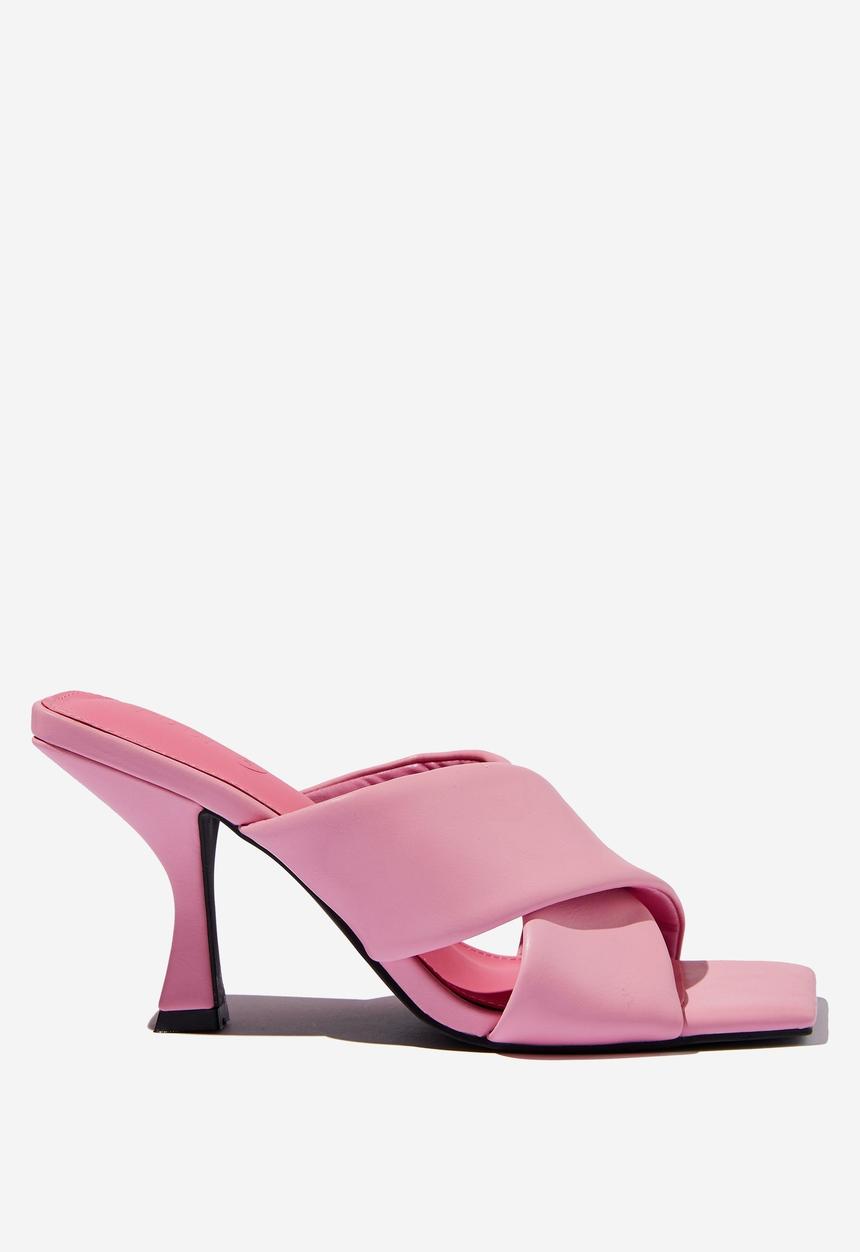 Cotton On - Serena padded crossover mule - retro pink pu