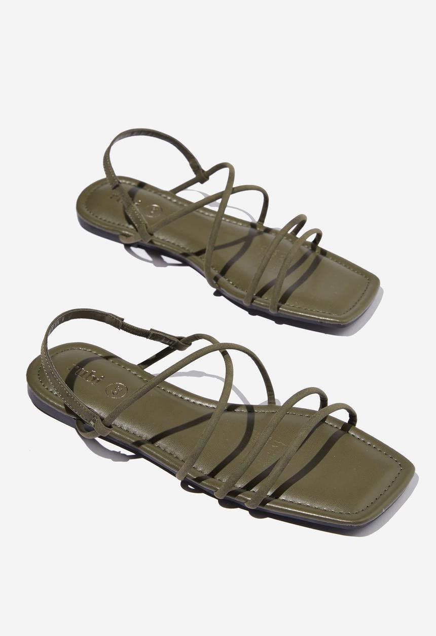 Cotton On - Everyday danni slingback sandal - khaki pu