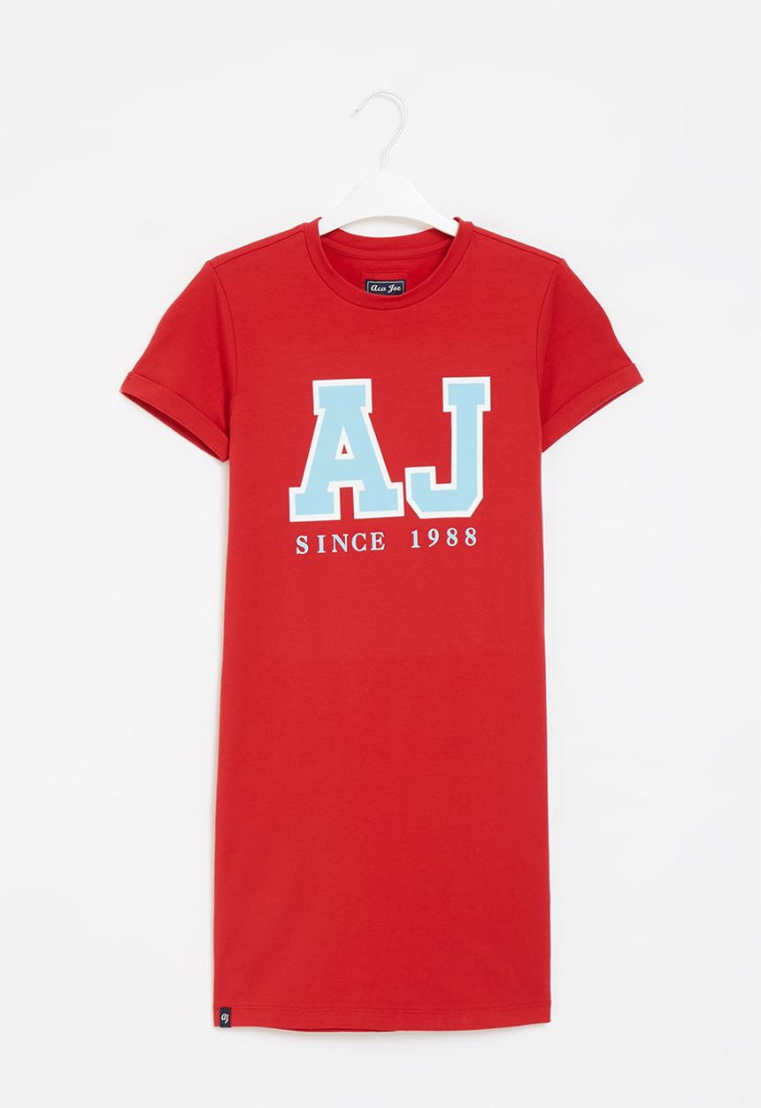 Aca Joe - Girls aca joe printed dress - red
