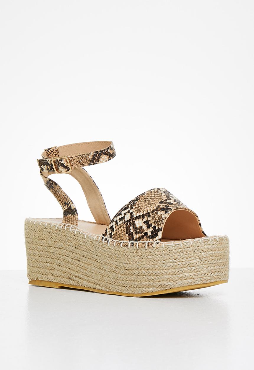 Superbalist - Gigi espadrille wedge - snake