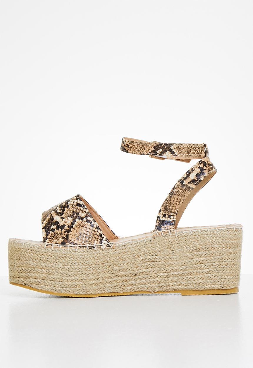 Superbalist - Gigi espadrille wedge - snake