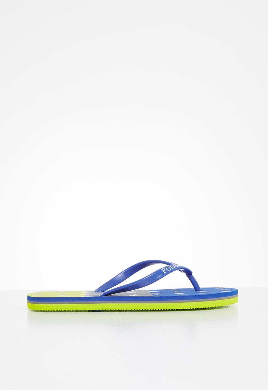 POLO - Boys carl monogram flip flop - cobalt
