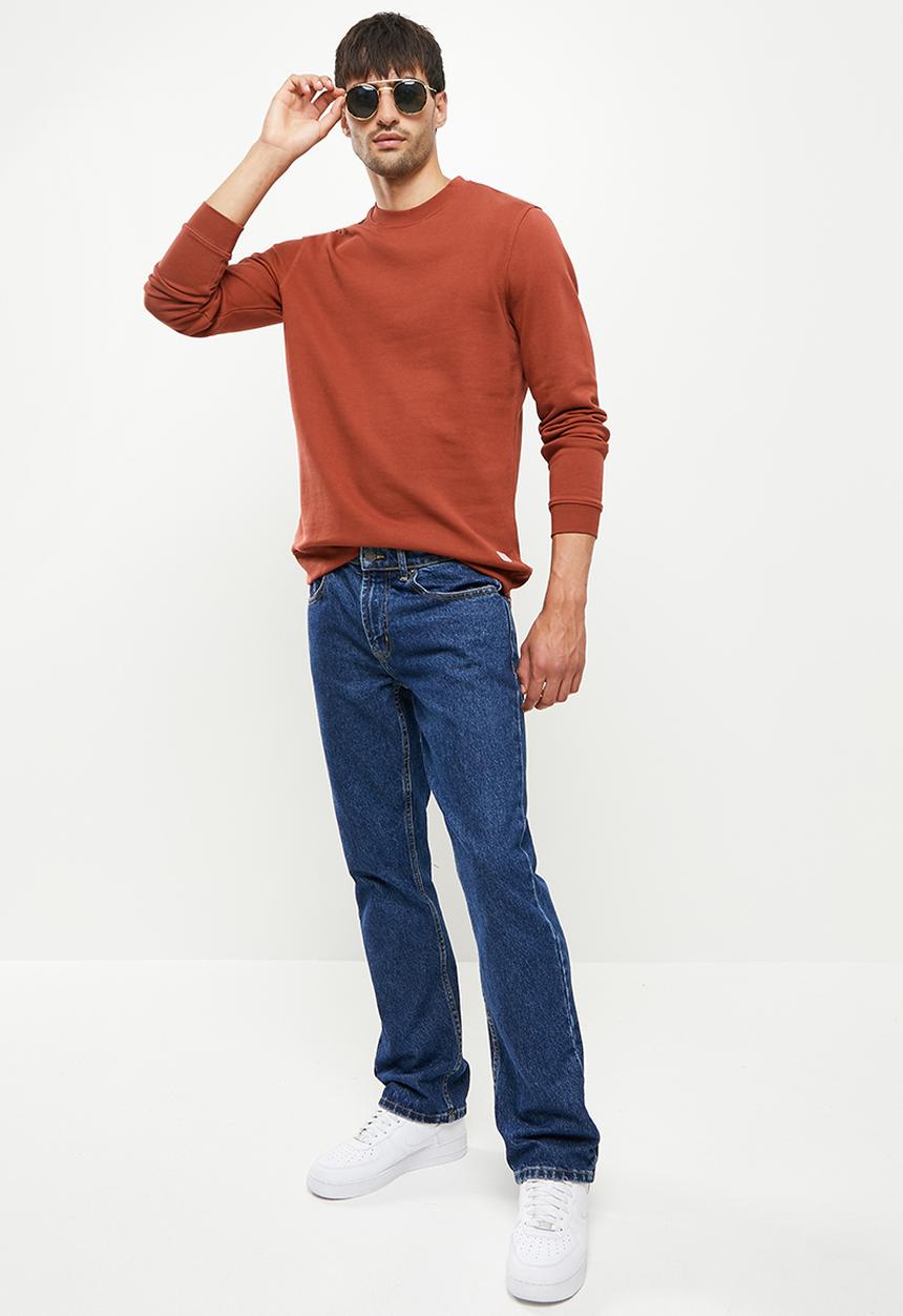Only & Sons - Onsfred life crew neck sweat - burnt henna