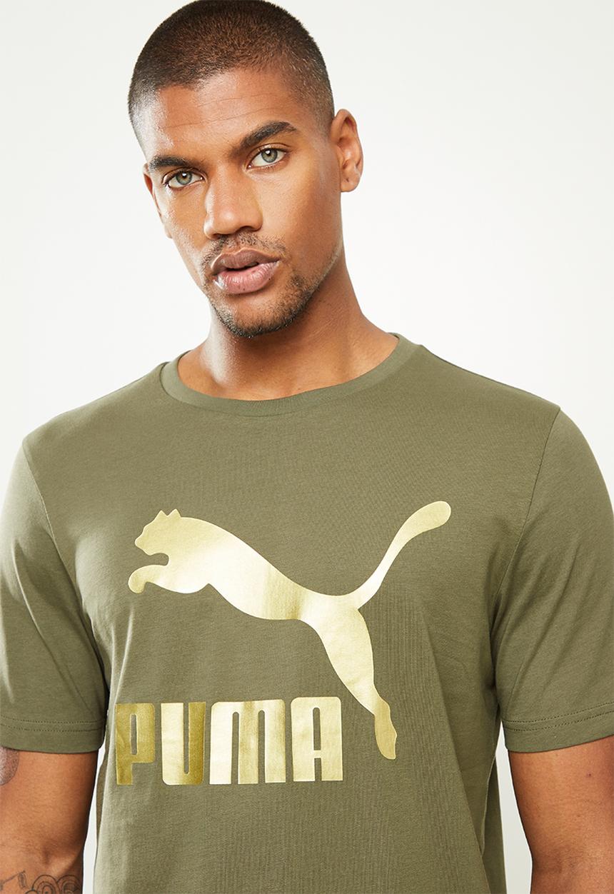 PUMA - Classics logo tee (s) - green 