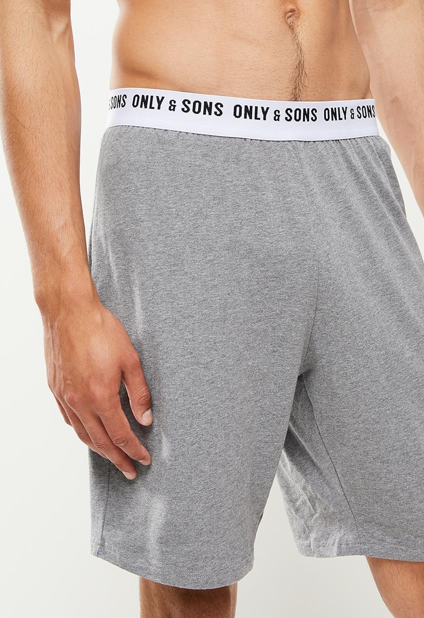 Only & Sons - Onsanton lounge shorts - grey melange