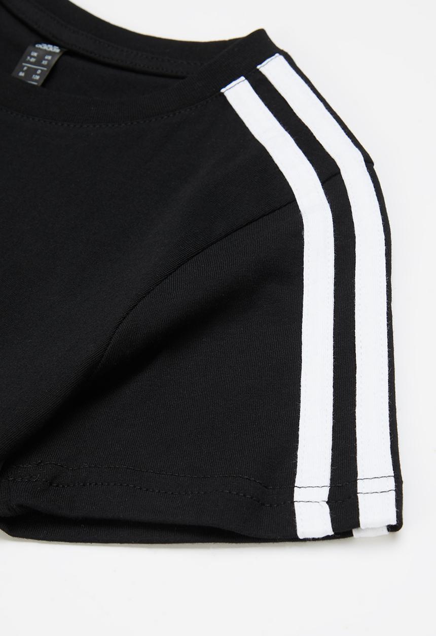 adidas Performance - 3 Stripes short sleeve tee - black