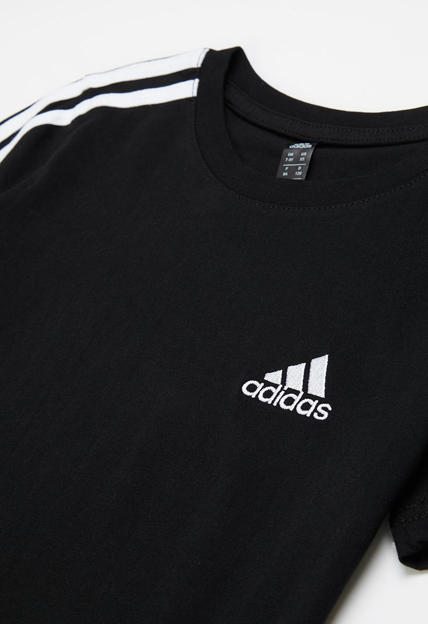 adidas Performance - 3 Stripes short sleeve tee - black