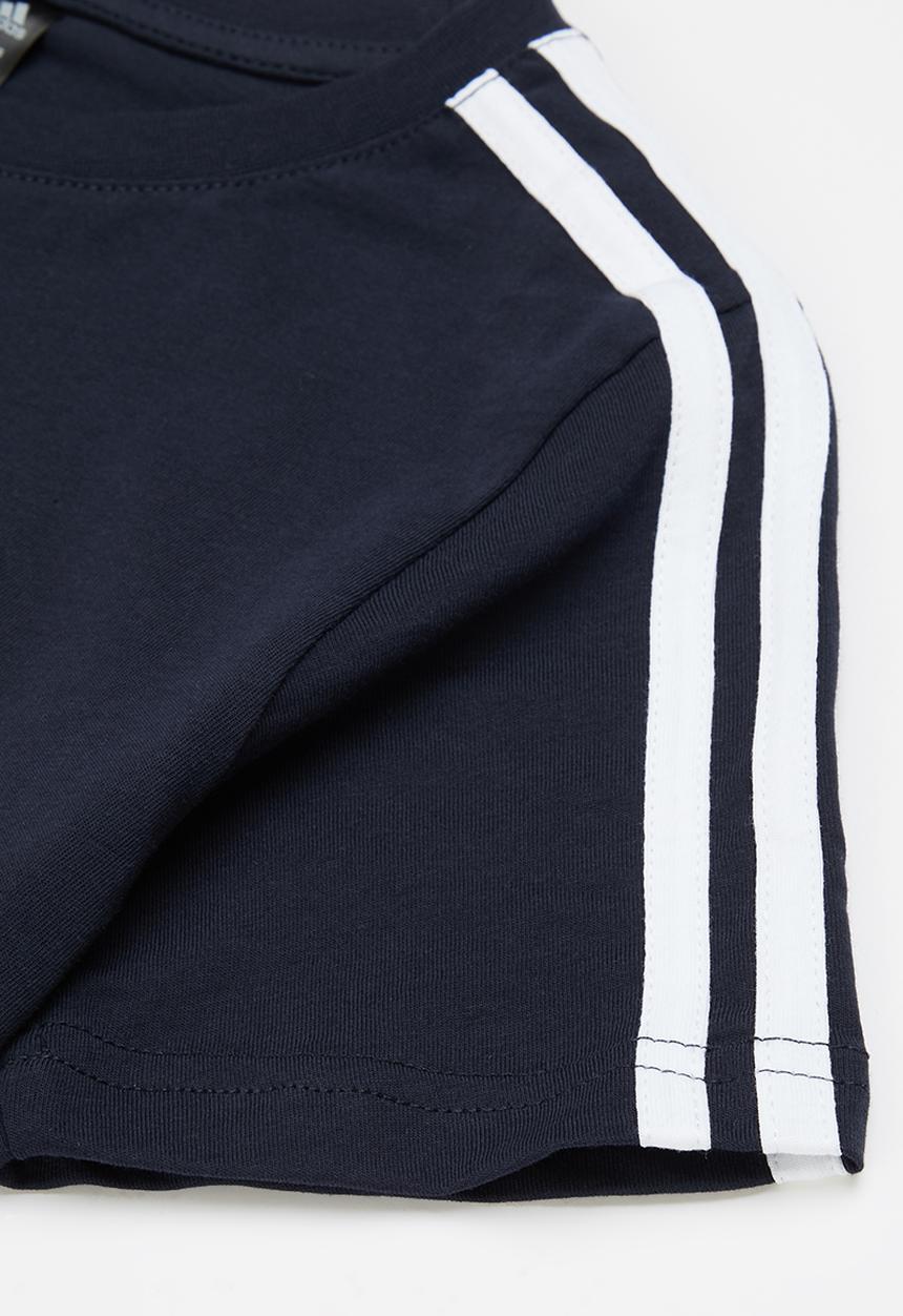 adidas Performance - 3 Stripes short sleeve tee - navy 