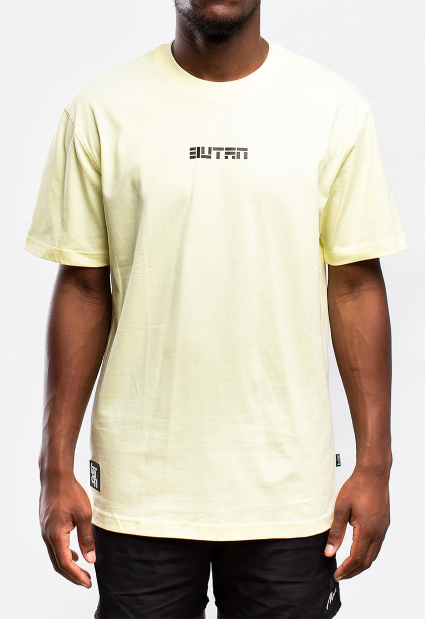 Butan - Aluta block letters logo T-shirt - pastel yellow