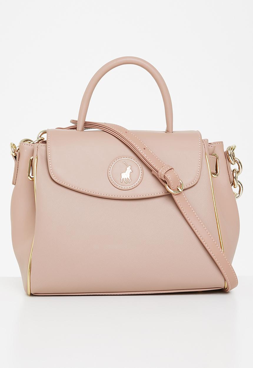POLO - Nautical flapover shopper - pink
