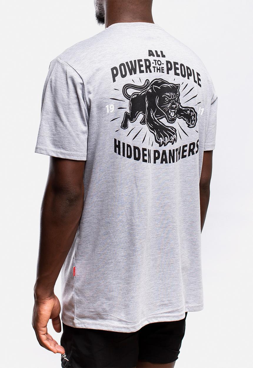 Butan - Hidden panthers T-shirt - grey melange