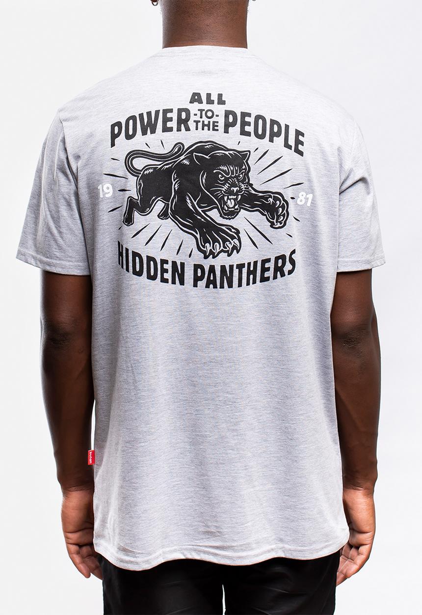 Butan - Hidden panthers T-shirt - grey melange