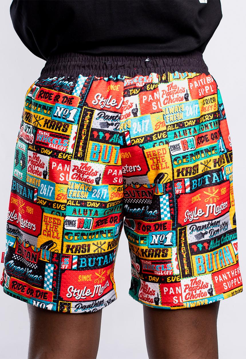 Butan - Panthers mascot mesh shorts - multi