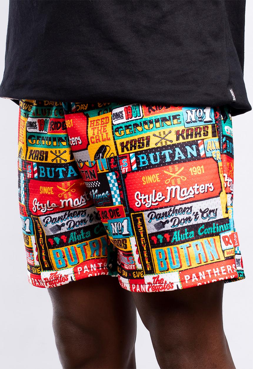 Butan - Panthers mascot mesh shorts - multi