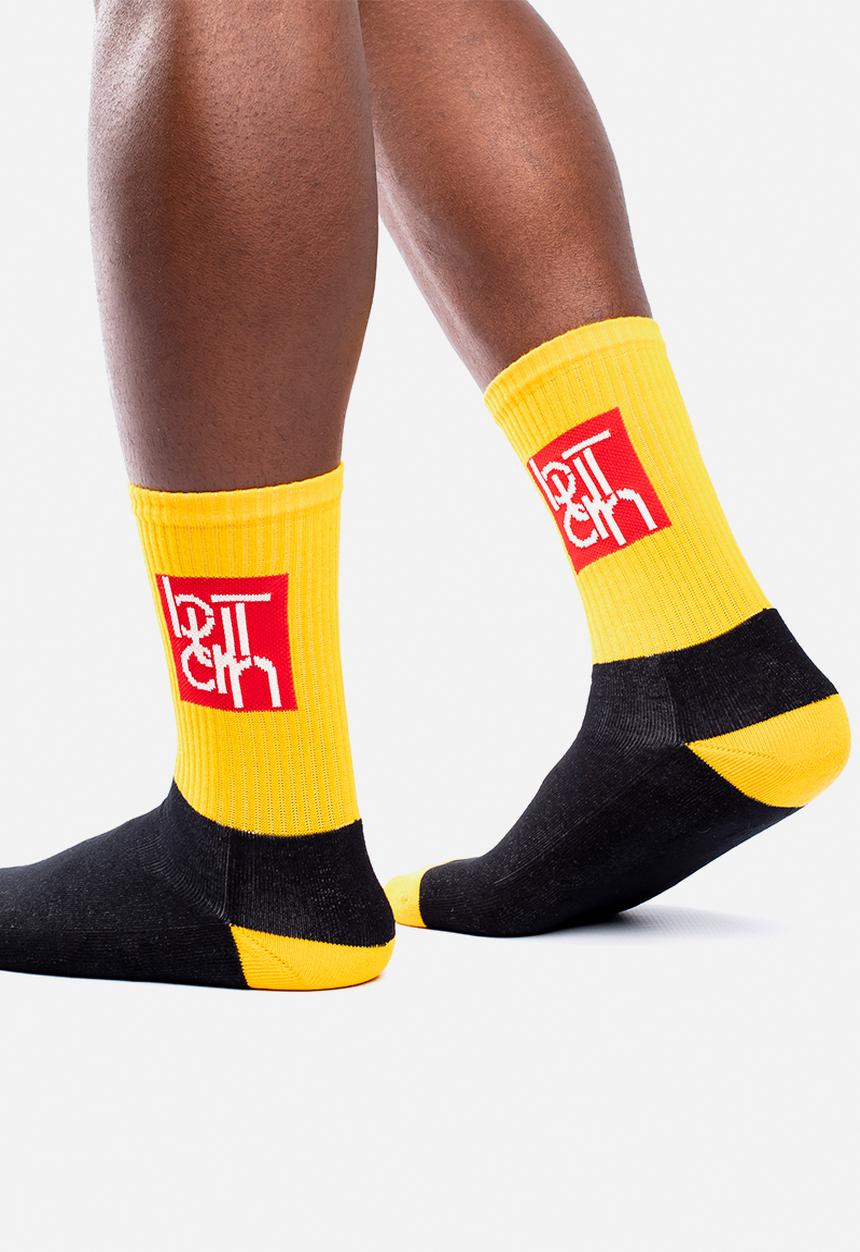 Butan - Classic connections socks - black & yellow