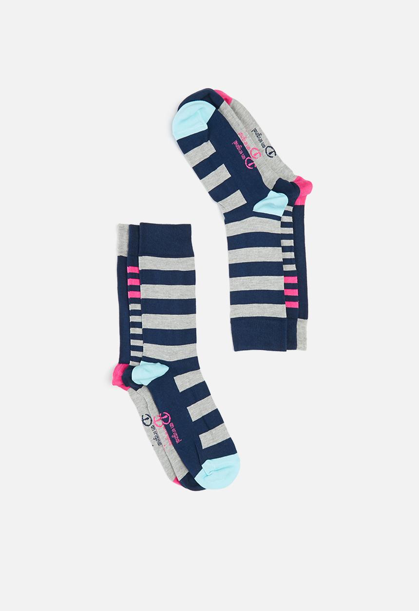 Original Penguin - 3-Pack penguin mens socks wide stripes - multi 