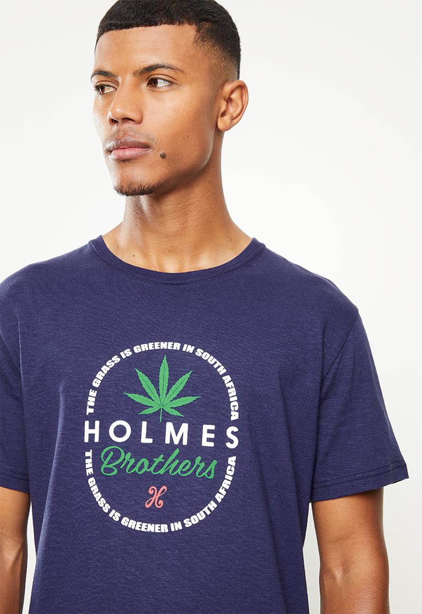 Holmes Bro's - Grass is greener ss tee - deep marine slub