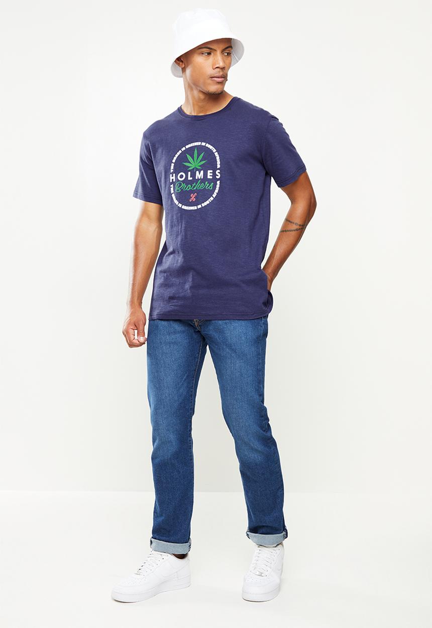 Holmes Bro's - Grass is greener ss tee - deep marine slub