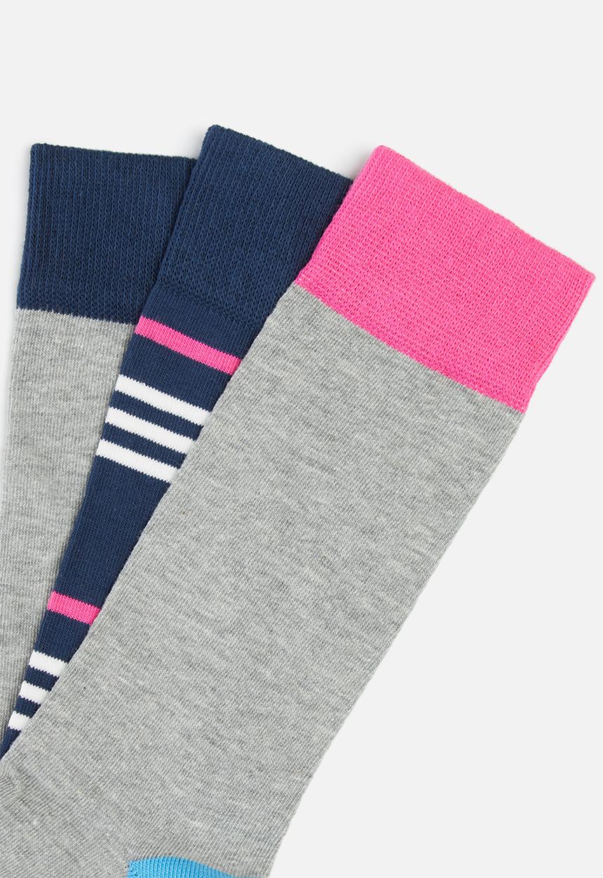 Original Penguin - 3-Pack penguin mens socks wide stripes - multi