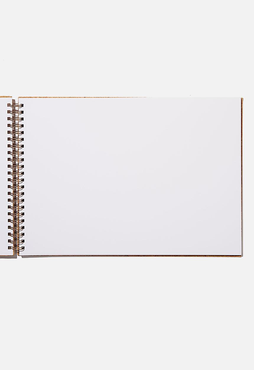 Typo - A3 spiral sketch book - natural cork