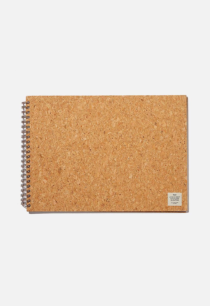 Typo - A3 spiral sketch book - natural cork