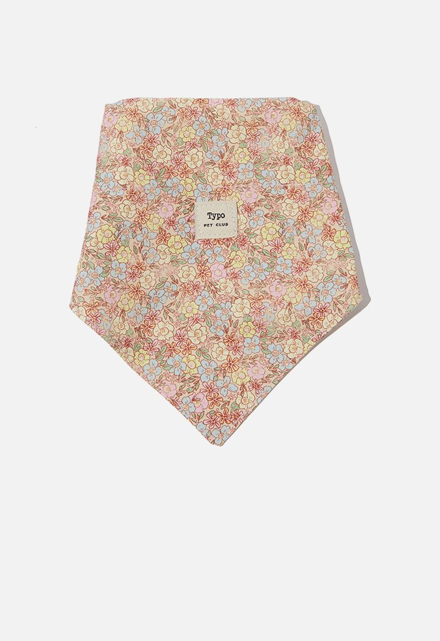 Typo - Pet club dog bandana - ditsy floral sand