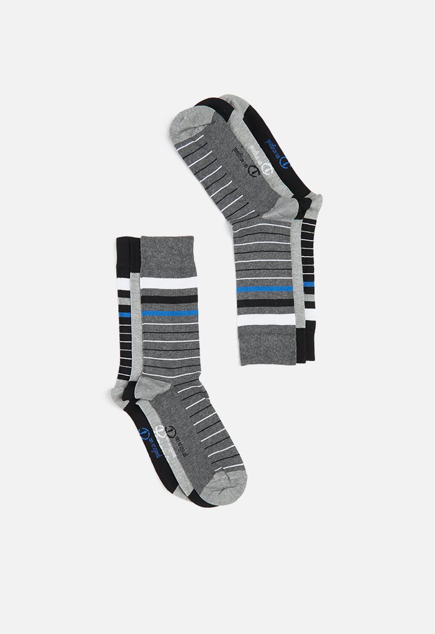 Original Penguin - 3-Pack penguin mens socks stripes - multi