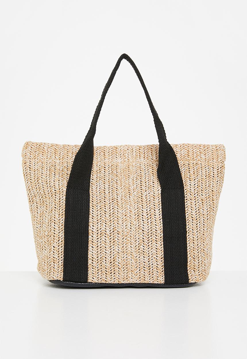 Superbalist - Straw tote bag - neutral & black