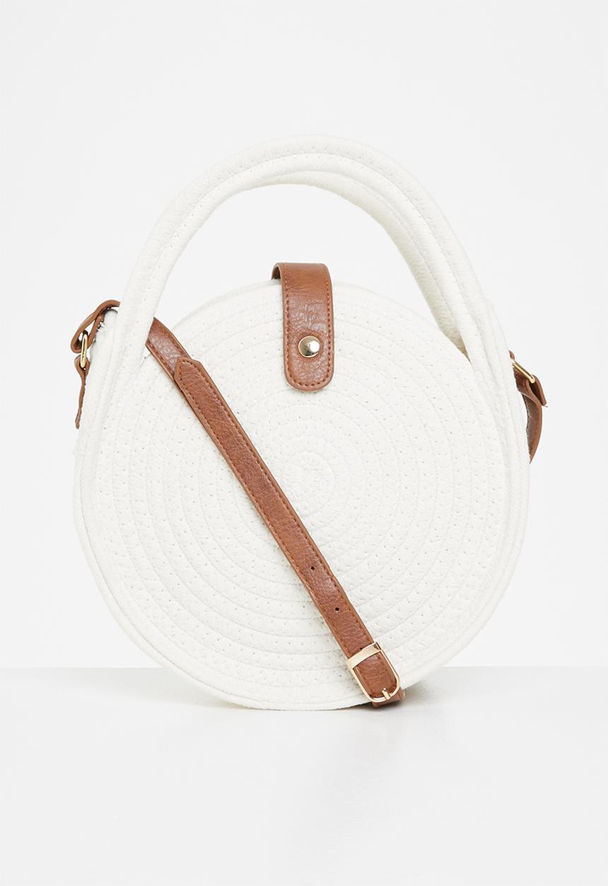 Superbalist - Woven round crossbody bag - cream