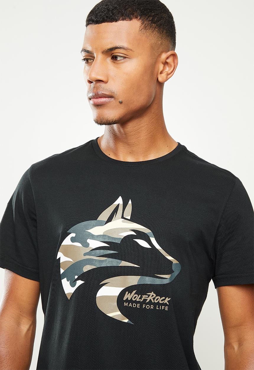 Wolf Rock - Camo - black